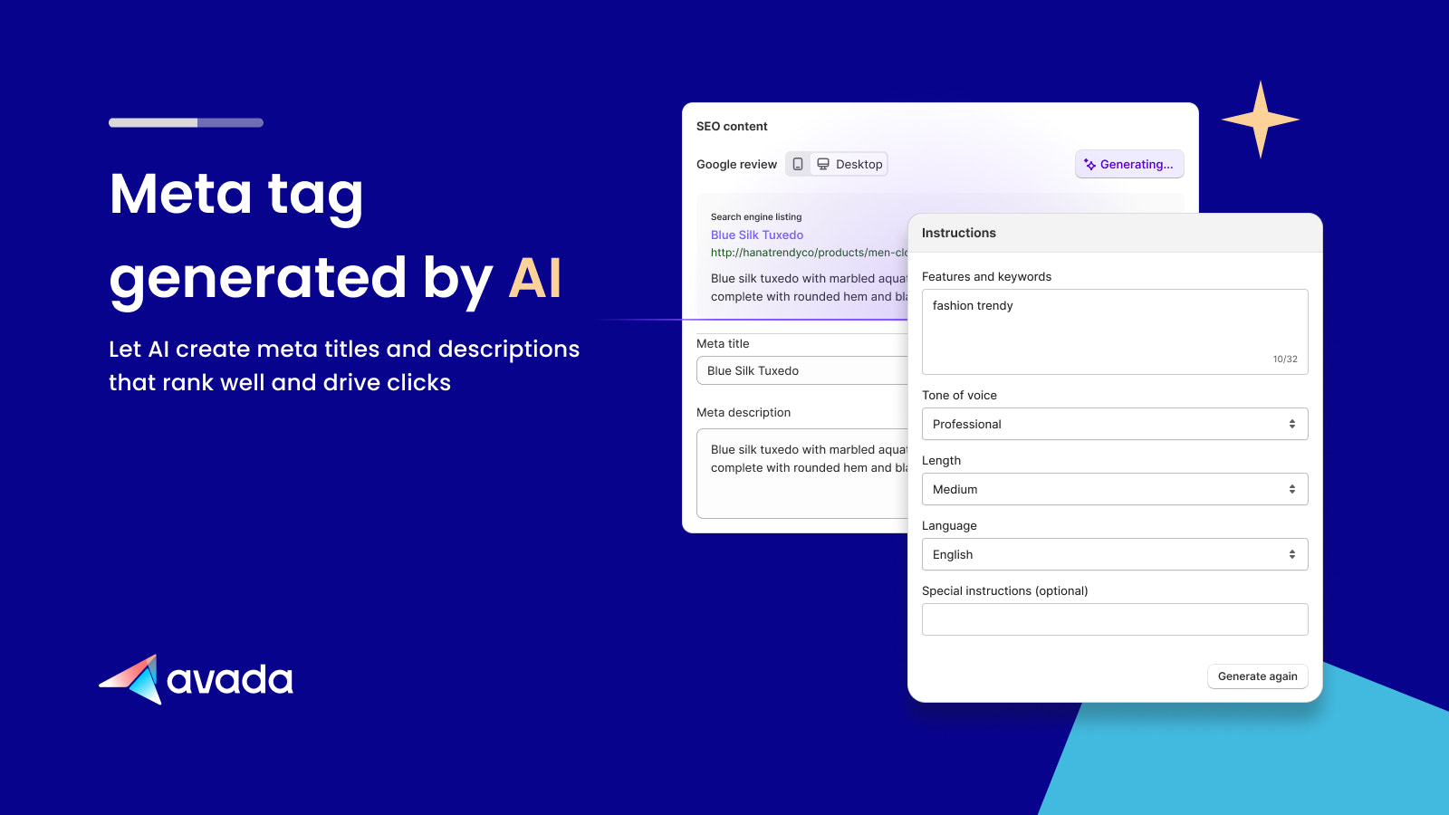 Generate content with AI for faster results