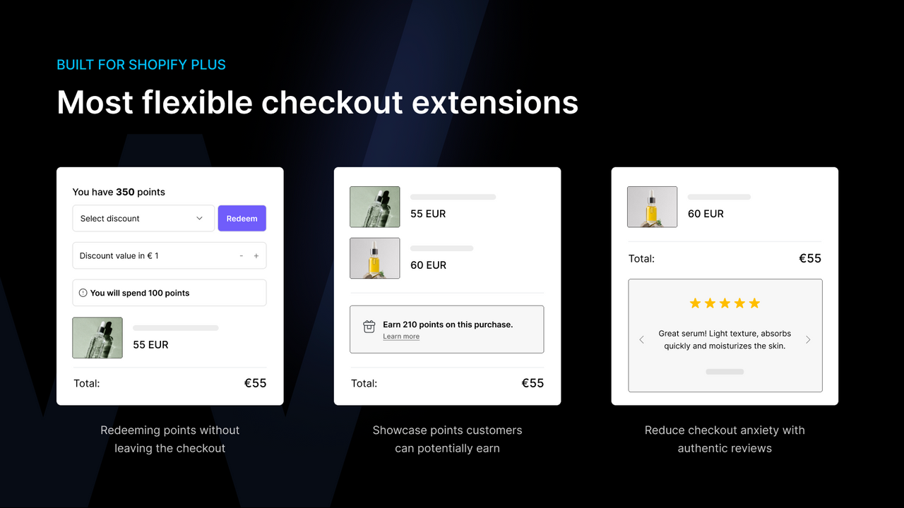 ​​Loyalty checkout extensions for Shopify Plus