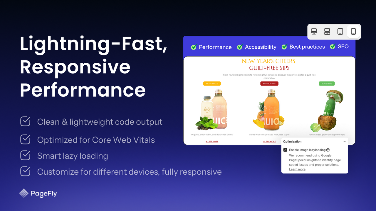 fast responsive shopify landing page builder 