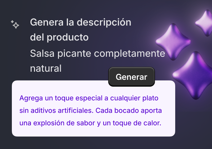 La herramienta de IA Shopify Magic siendo utilizada para generar un eslogan