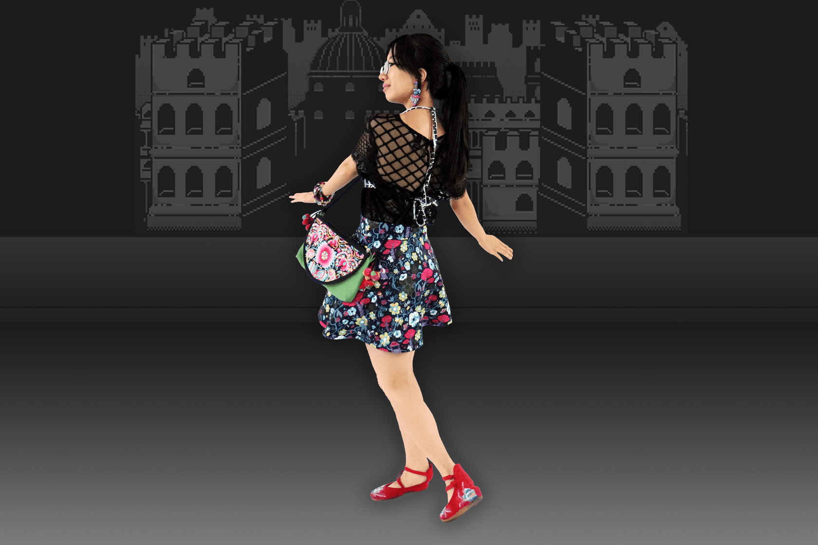 Sara with UNDERTALE Underground Garden Skirt