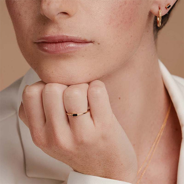 shanti black diamond ring yellow gold