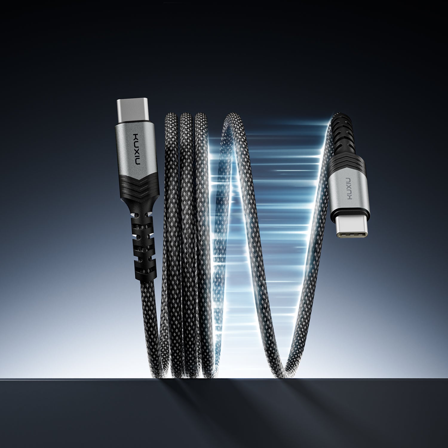KUXIU 240W Magnetický kabel s automatickým navíjením