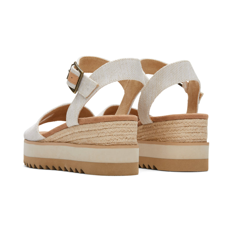 Diana Natural Wedge Sandal Back View Diana Natural Wedge Sandal Back View