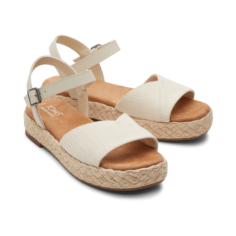 Abby Natural Flatform Espadrille Sandal Front View Abby Natural Flatform Espadrille Sandal Front View