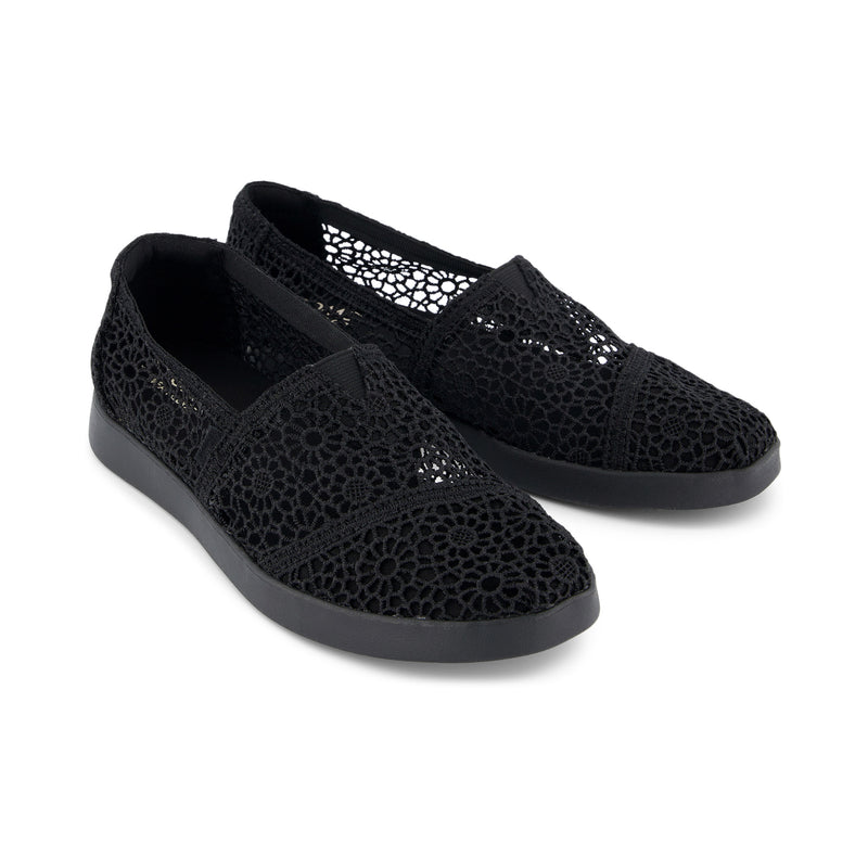 Alpargata Plus Black Moroccan Crochet Front View