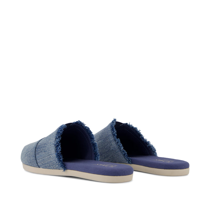 Alpargata Mule - Dark Sky Textured Denim Back View