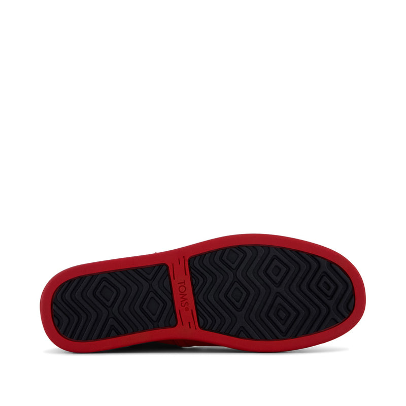 TOMS x Jamie Mizrahi Alp FWD - Cherry Red Suede Bottom Sole View TOMS x Jamie Mizrahi Alp FWD - Cherry Red Suede Bottom Sole View