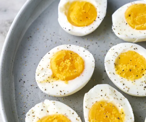 Huevos duros al horno de vapor