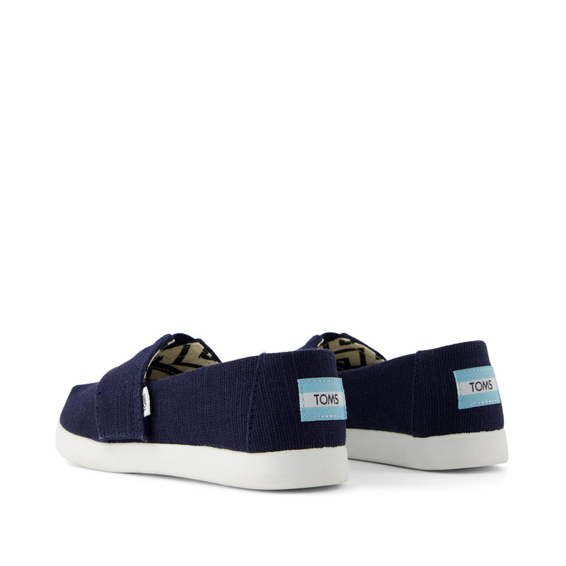 Alpargata Classic Kids Shoe - Navy Heritage Canvas Back View