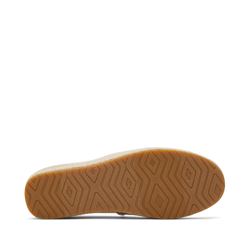 Valencia White Canvas Platform Espadrille Bottom Sole View Valencia White Canvas Platform Espadrille Bottom Sole View