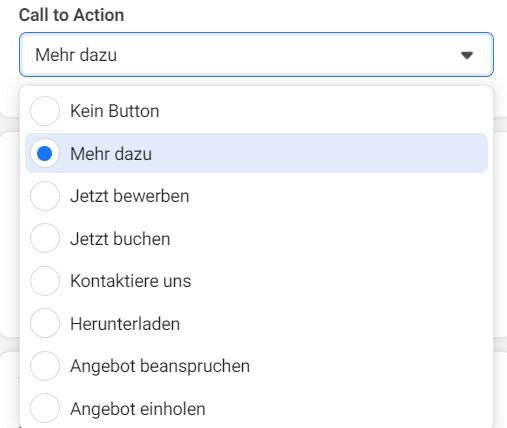 CTA bei Instagram Werbung