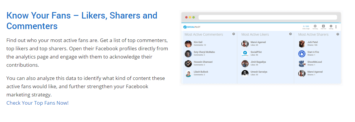 Social Pilot Facebook analytics tool