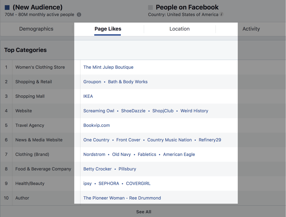 facebook ad targeting