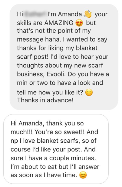 how to write good messages on Instagram