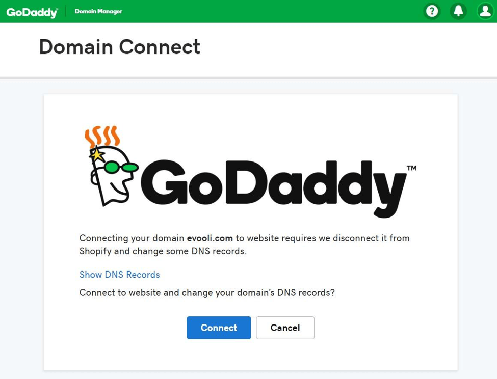 Shopify domain connect