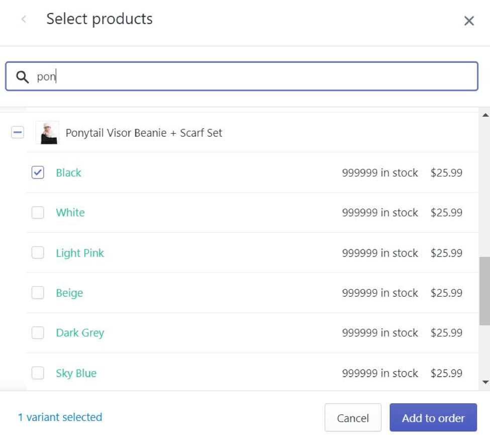add products shopify