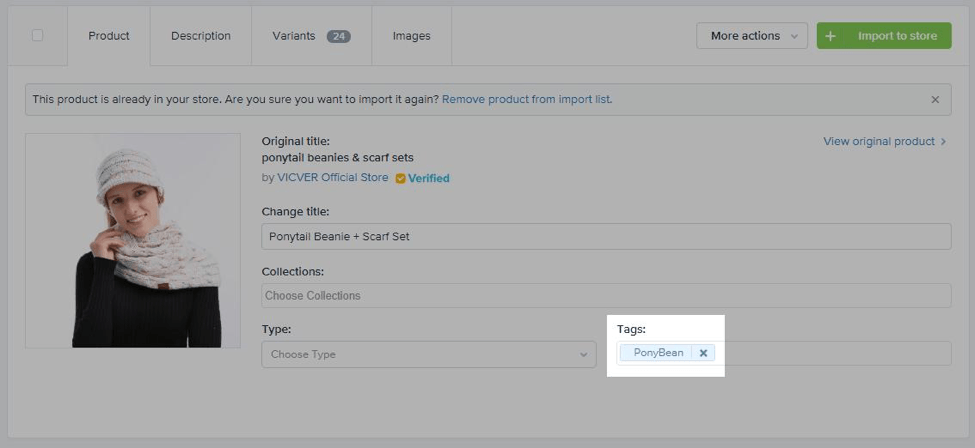 product tags dropship