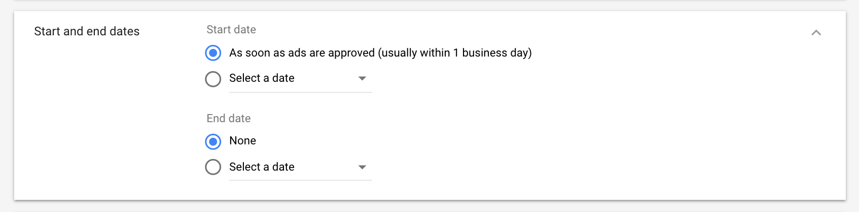 YouTube Ad Campaign Dates