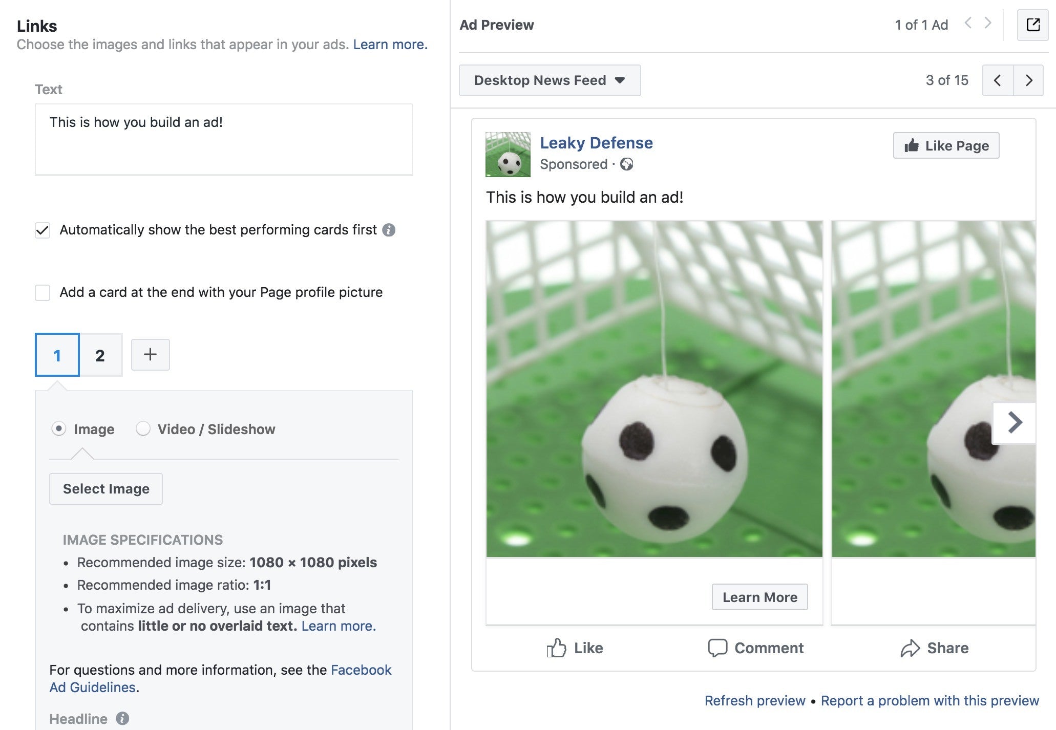 facebook ad creatives