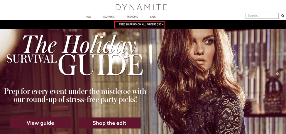 Free Shipping at Dynamite