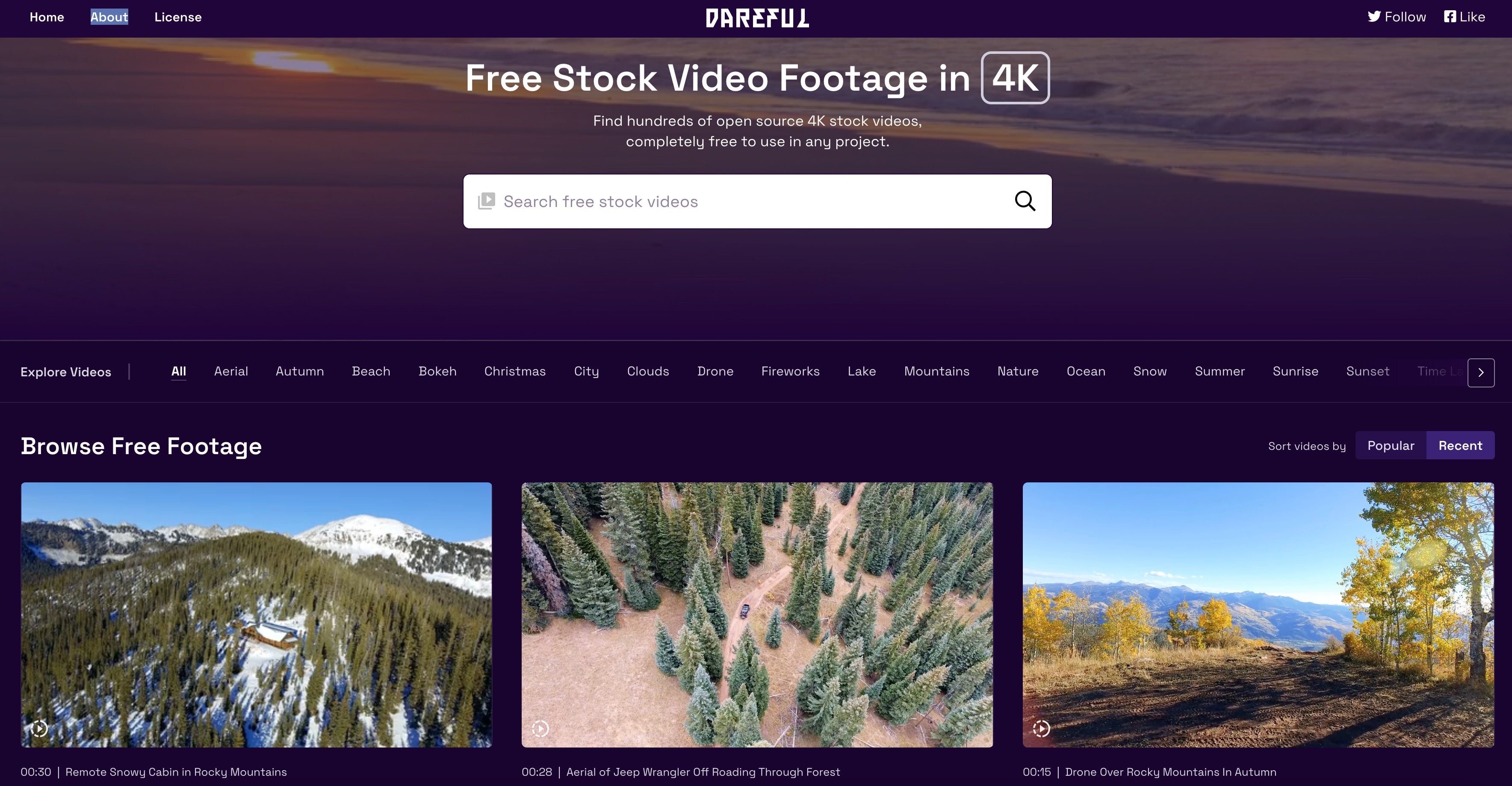 Dareful free 4k stock videos