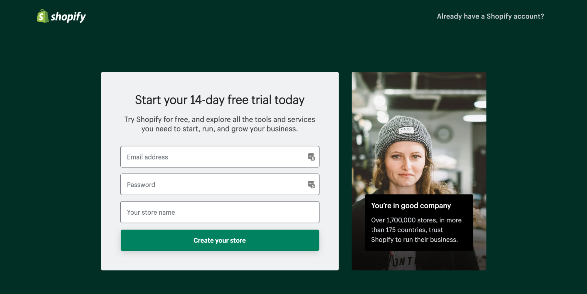 How to Use Shopify: Sign Up