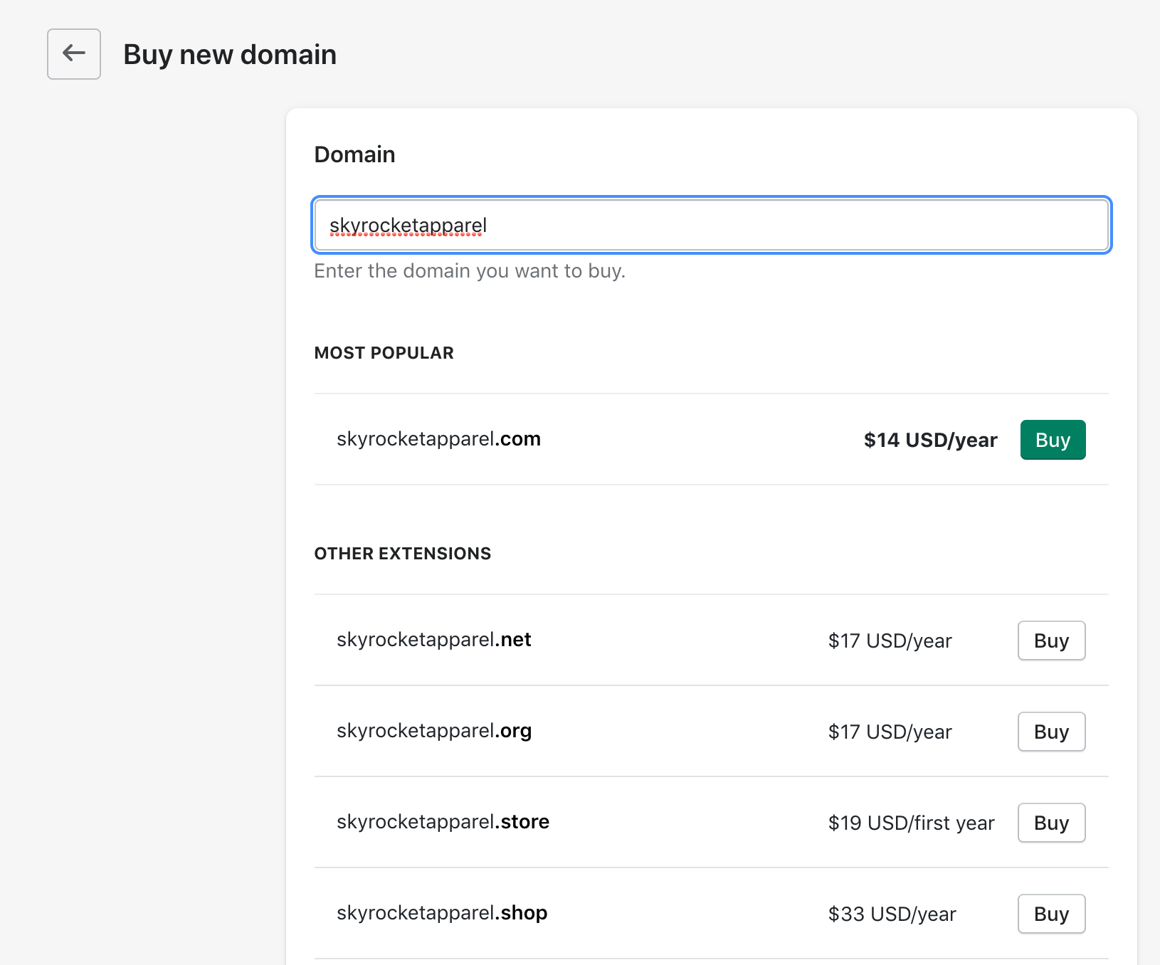 Shopify Tutorial for Beginners: Get a Domain