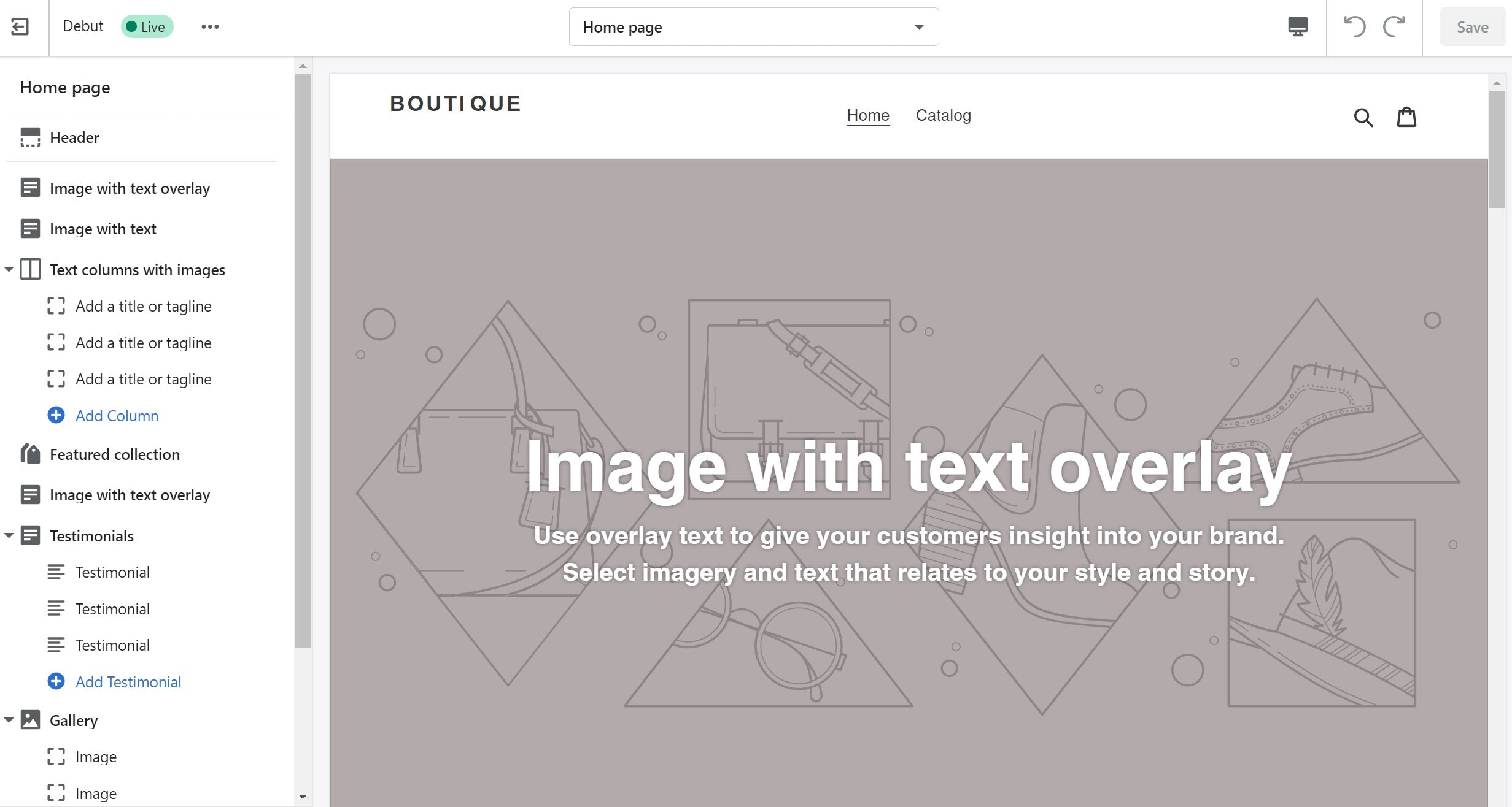 shopify theme editor