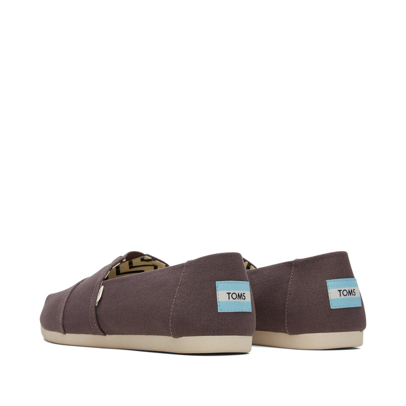 Alpargata Grey Recycled Cotton Canvas Back View