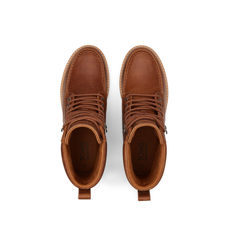 Palomar Tan Water Resistant Leather Boot Top View Palomar Tan Water Resistant Leather Boot Top View