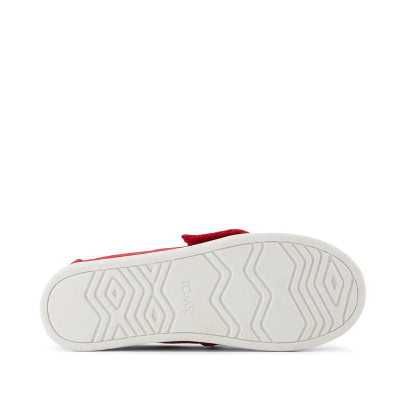 Alpargata Classic Kids Shoe - Red Heritage Canvas Bottom Sole View