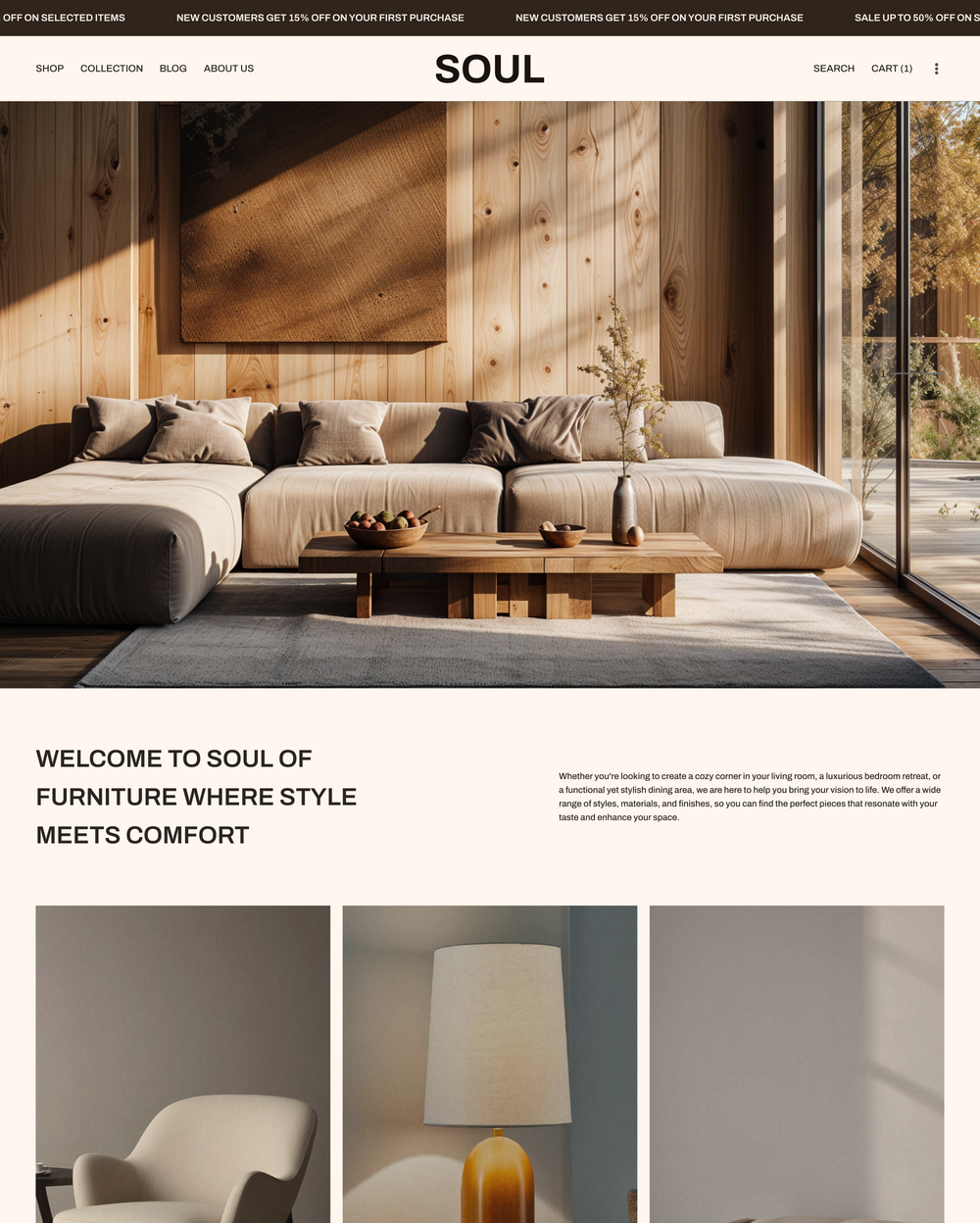 Pré-visualização da área de trabalho do tema Soul no estilo "Warm"