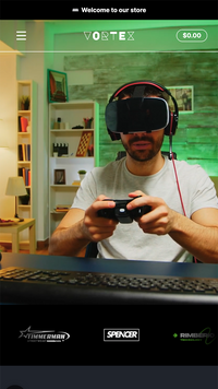 Pré-visualização móvel do tema Ascent no estilo "Tech"