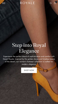 Aperçu de la version mobile du thème Desert dans le style « Royale »