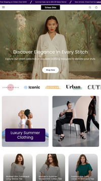Aperçu de la version mobile du thème Urban dans le style « Clothing »